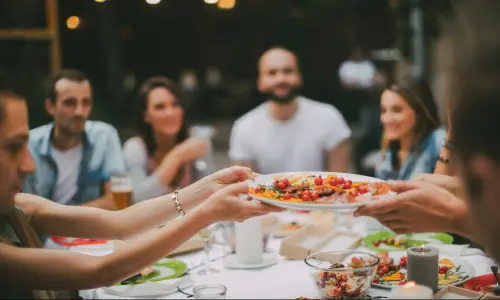 friends eating